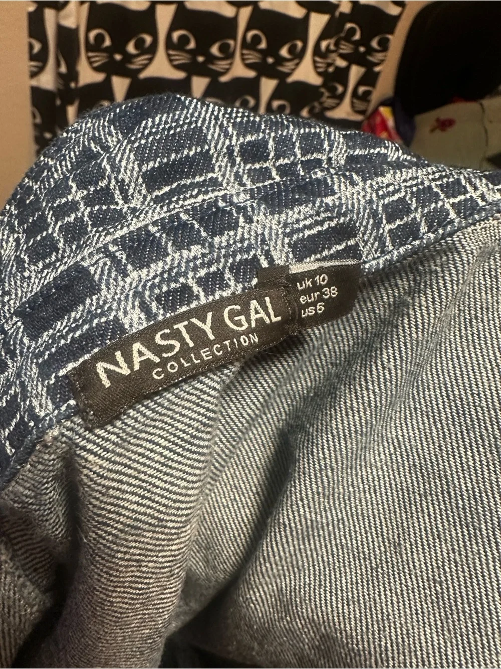 Nasty Gal plaid denim boiler suit - Picture 4 of 8